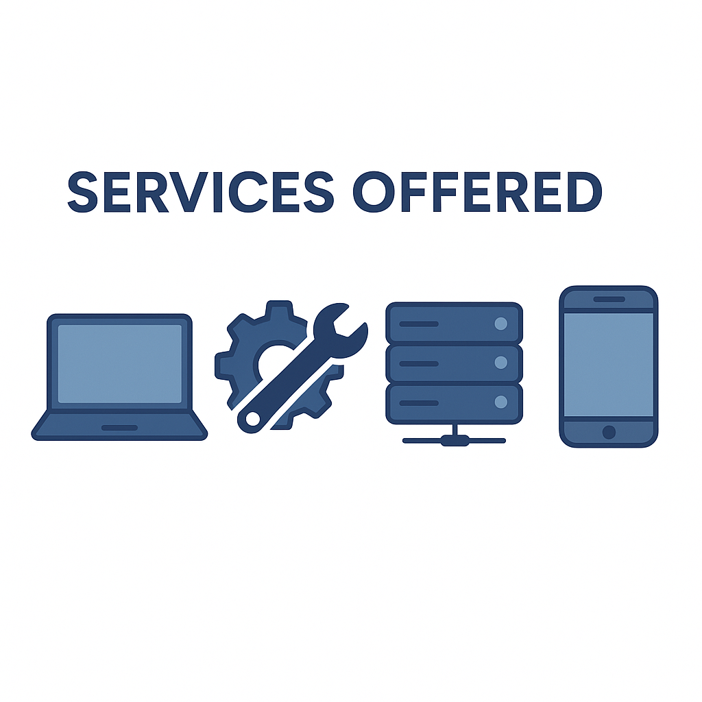 Icons representing available IT services